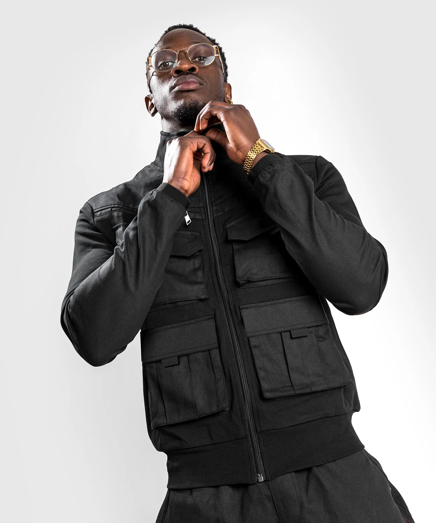 Venum Cargo Track Jacket - Black - Image 4