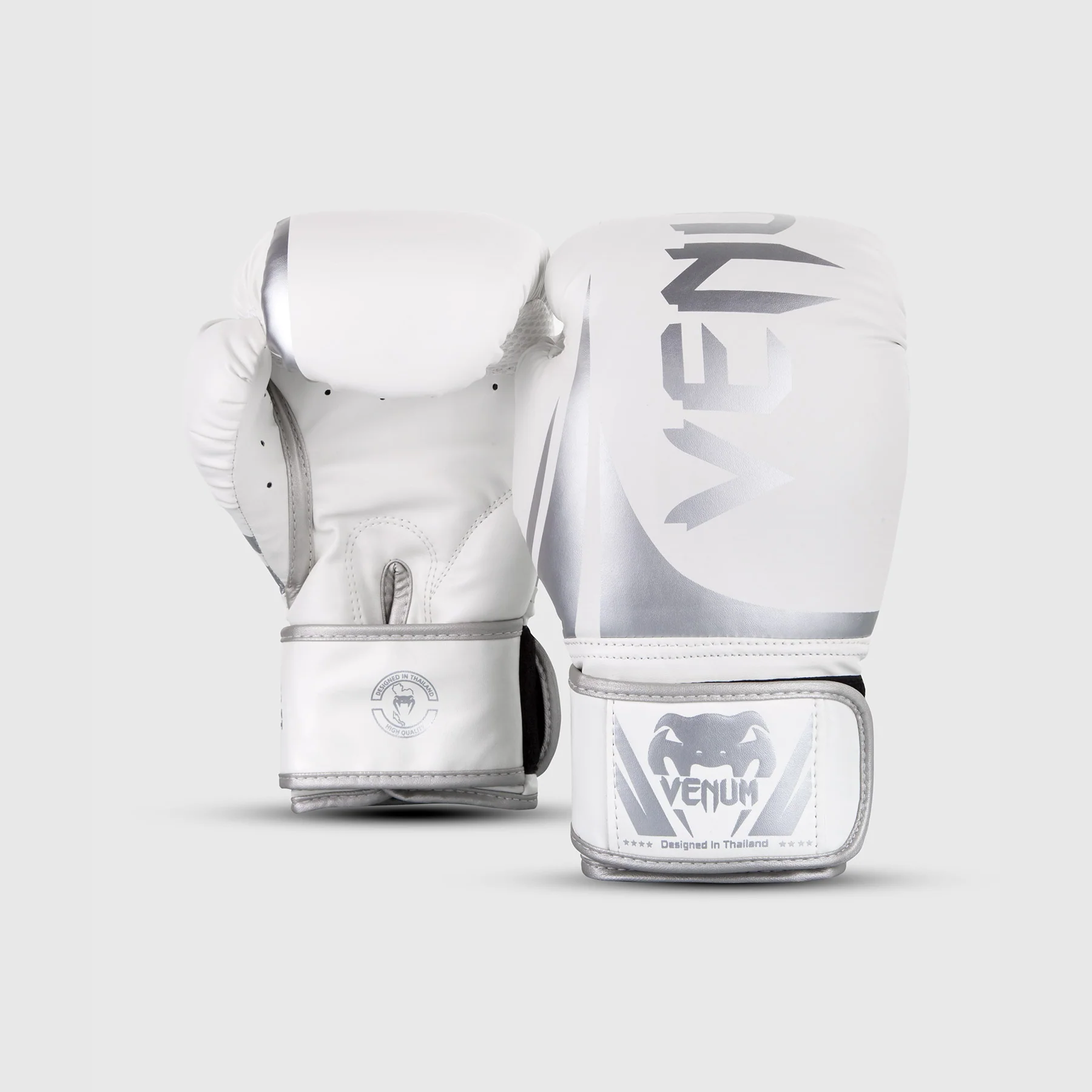 Venum Challenger 2.0 Boxing Gloves - White/Silver - Image 2