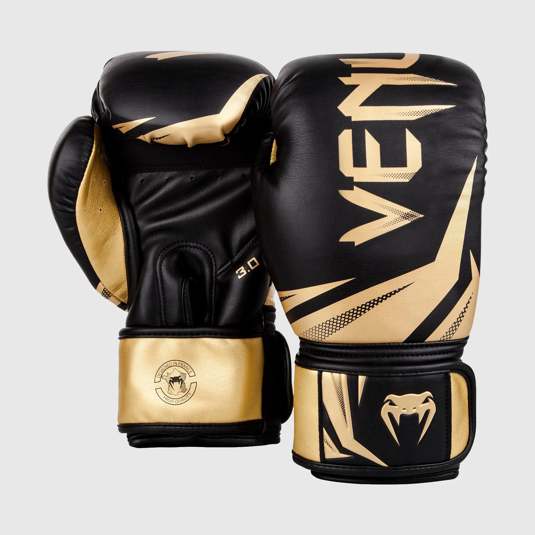 Venum Challenger 3.0 Boxing Gloves - Black/Gold - Image 2