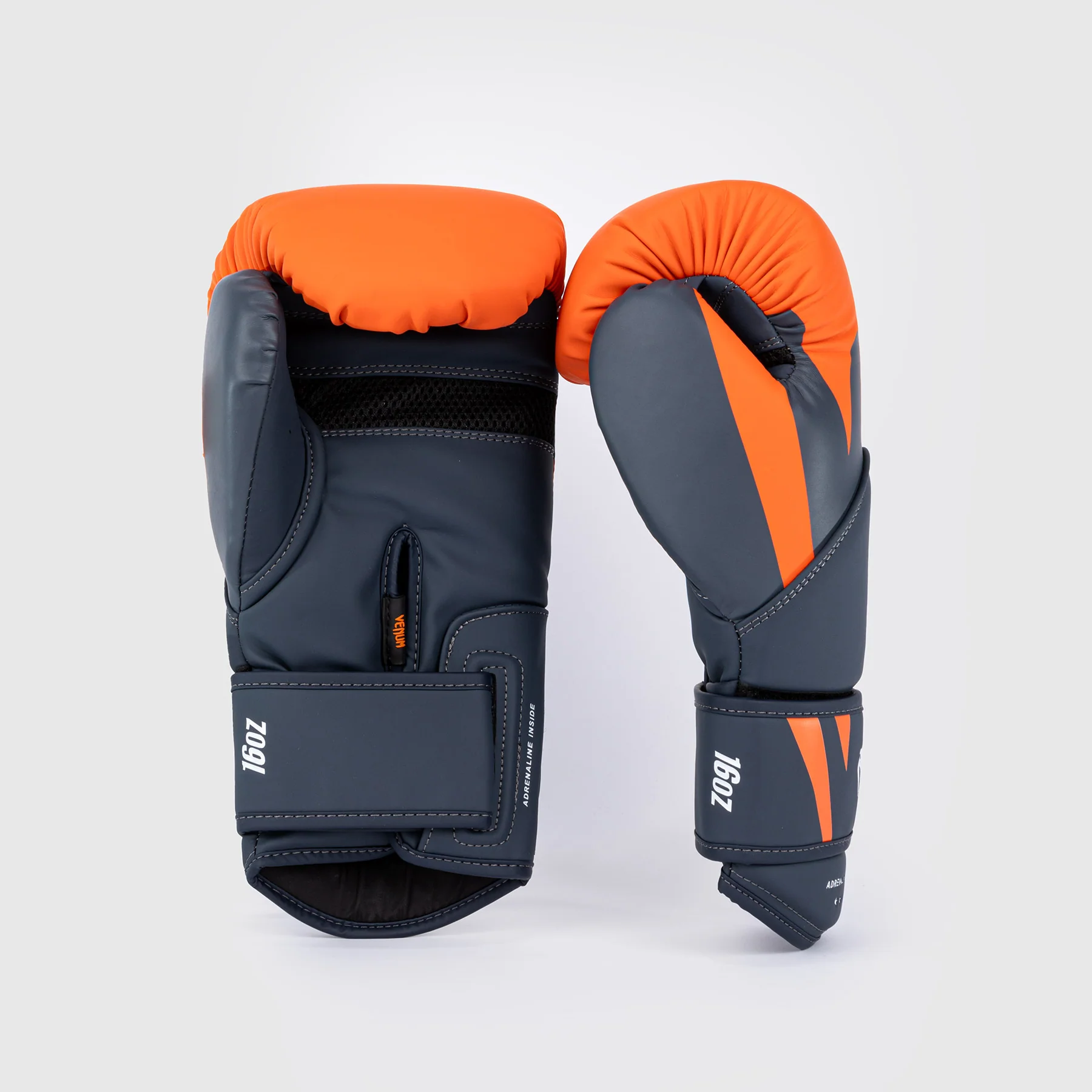 Venum Challenger 4.0 Boxing Gloves - Orange/Navy Blue - Image 3