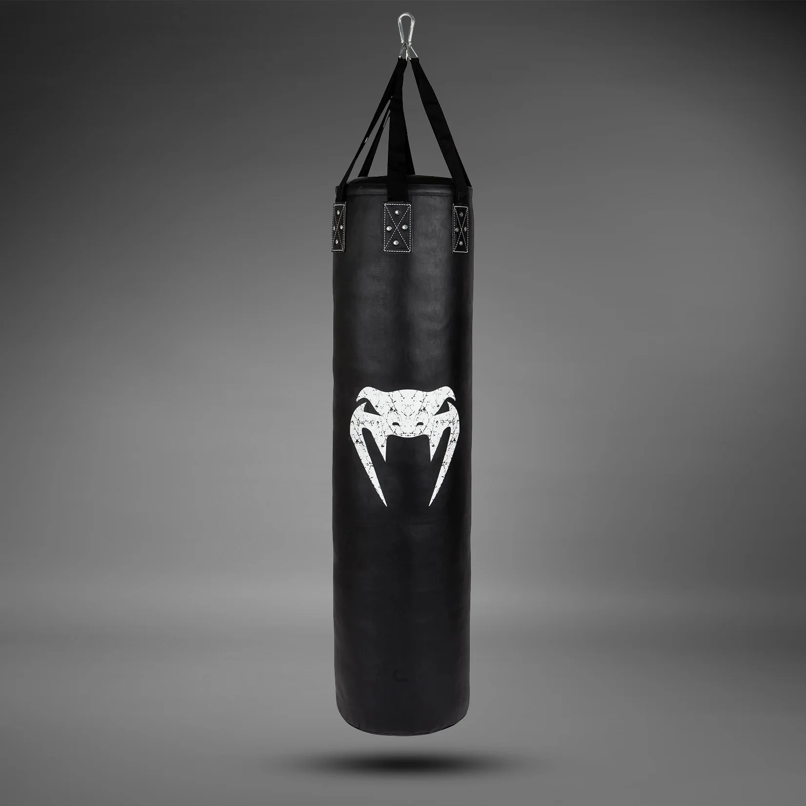 Venum Challenger Heavy bag + Ceiling Hook - Black/White - Filled - 150cm - Image 2