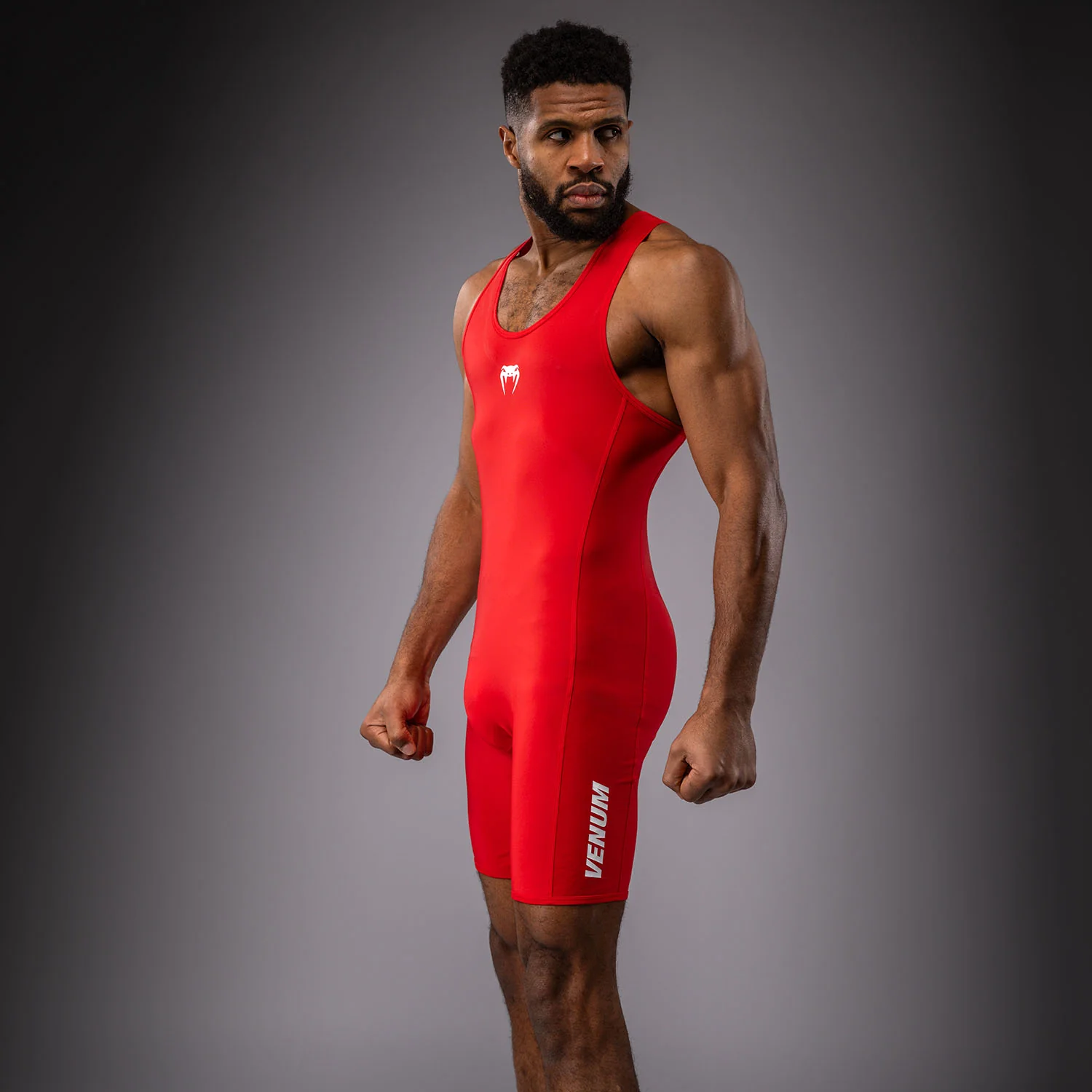 Venum Challenger Men's Wrestling Singlet - Red - Image 2