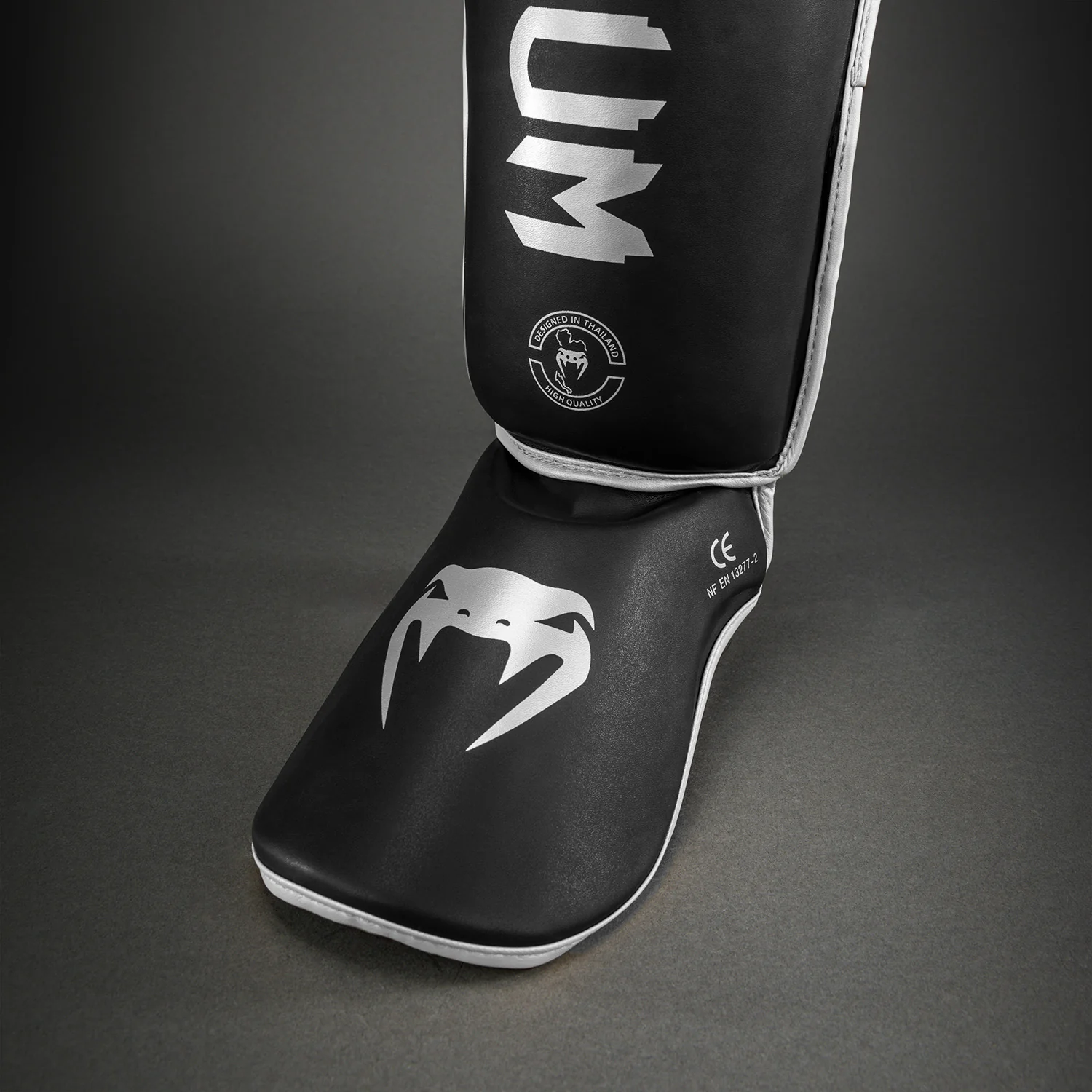Venum Challenger Standup Shin Guards - Black/Silver - Image 4