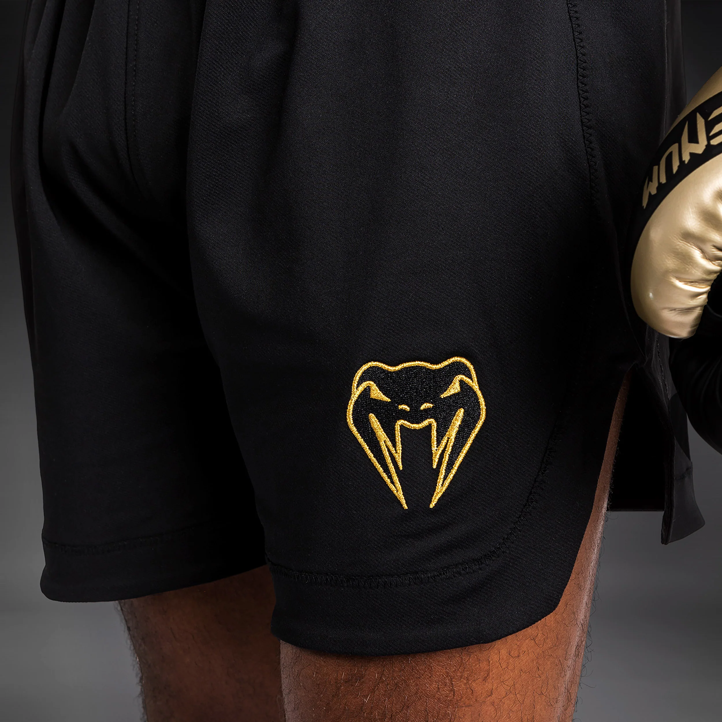 Venum Classic Boxing Shorts - Black/Gold - Image 7