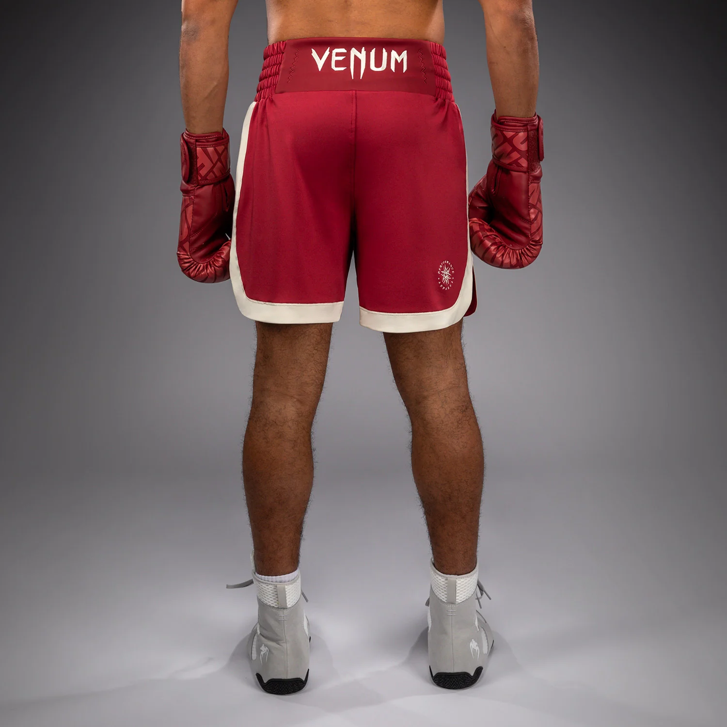 Venum Classic Boxing Shorts – Ruby Red/Ivory - Image 2