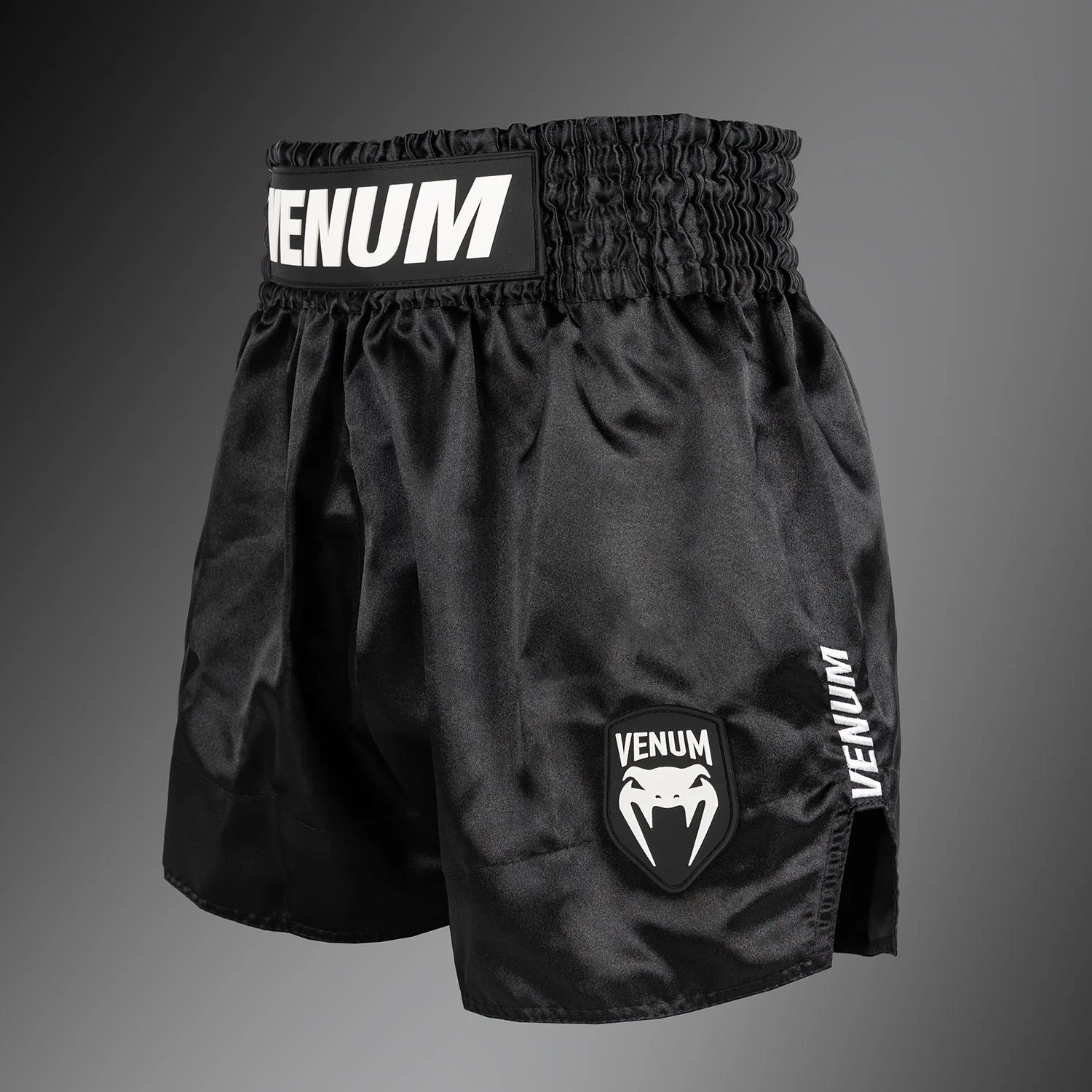 Venum Classic Evo Muay Thai Shorts - Black/White - Image 2