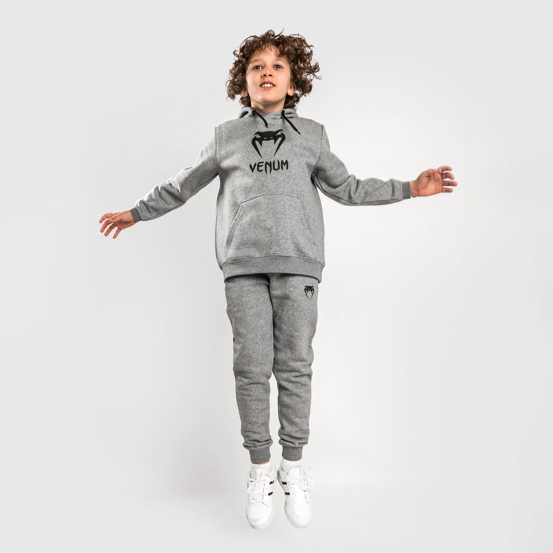 Venum Classic Hoodie - For Kids - Light Heather Grey - Image 4