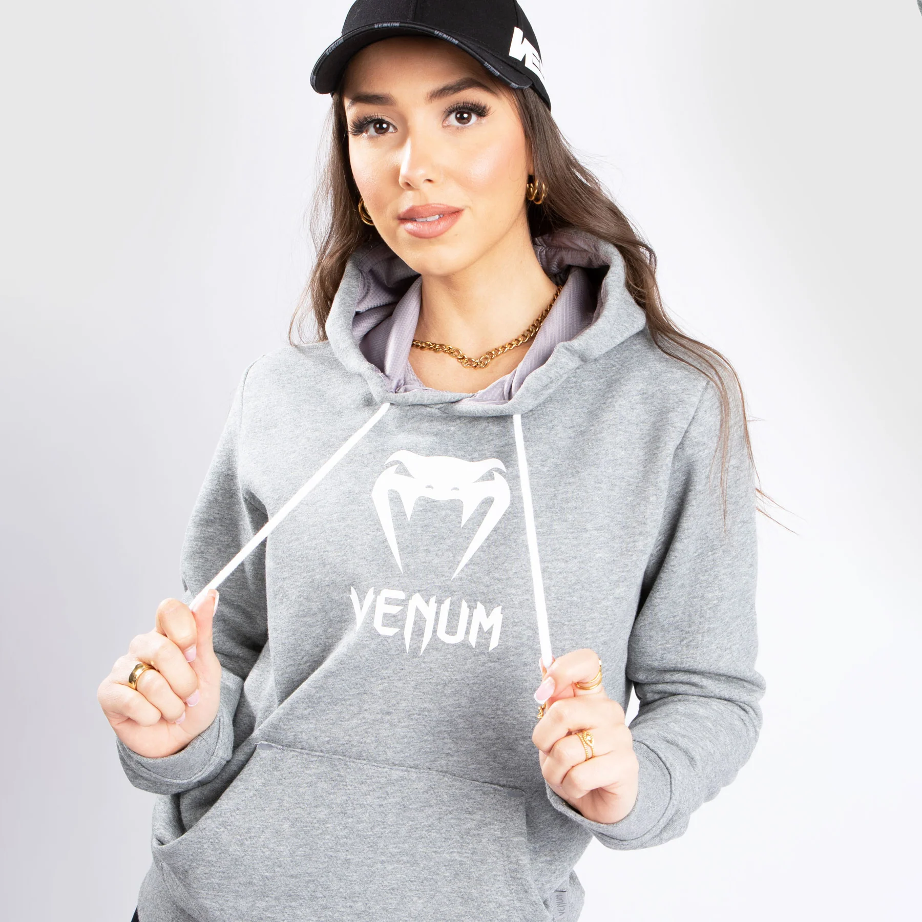 Venum Classic Hoodie - For Women - Light Heather Grey - Image 2