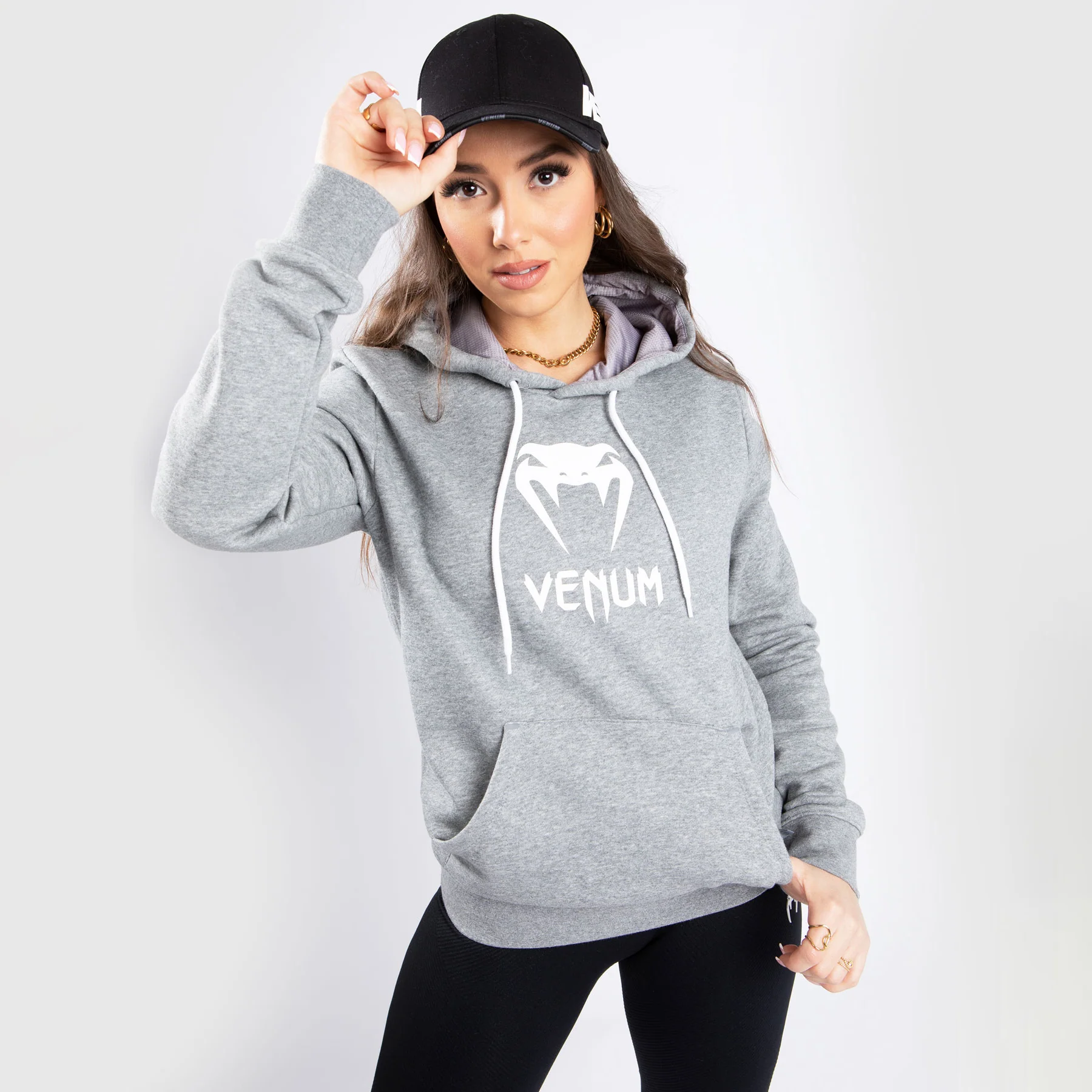 Venum Classic Hoodie - For Women - Light Heather Grey - Image 3