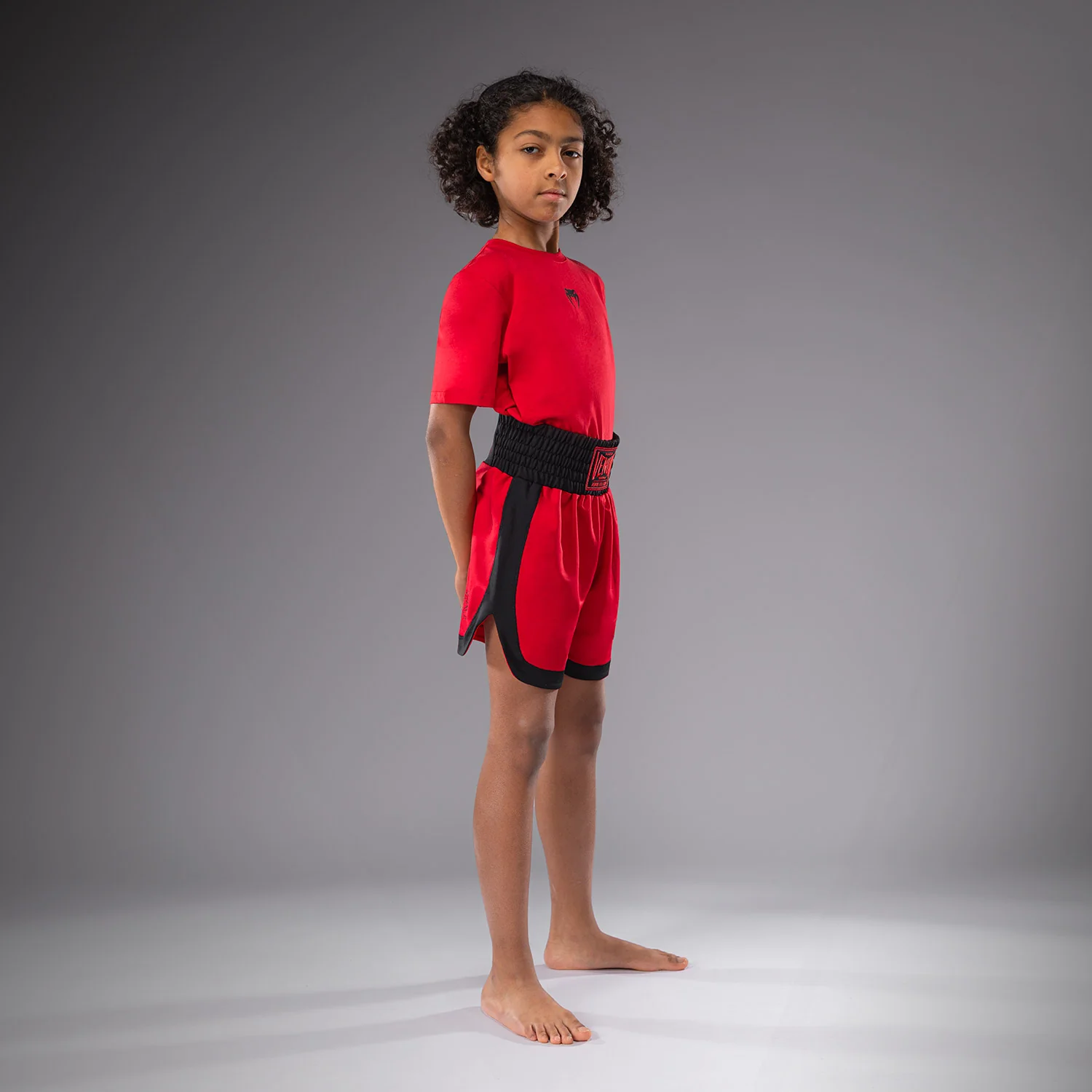 Venum Classic Kids Boxing Shorts - Cherry Red - Image 3