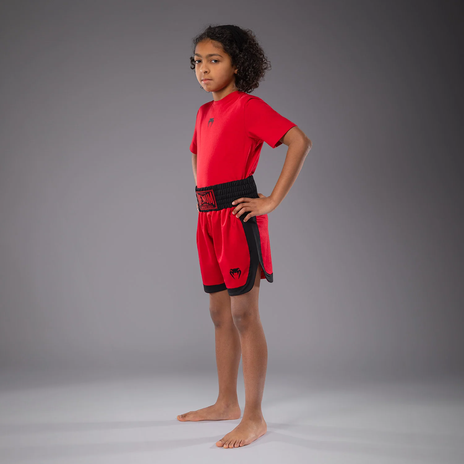Venum Classic Kids Boxing Shorts - Cherry Red - Image 6