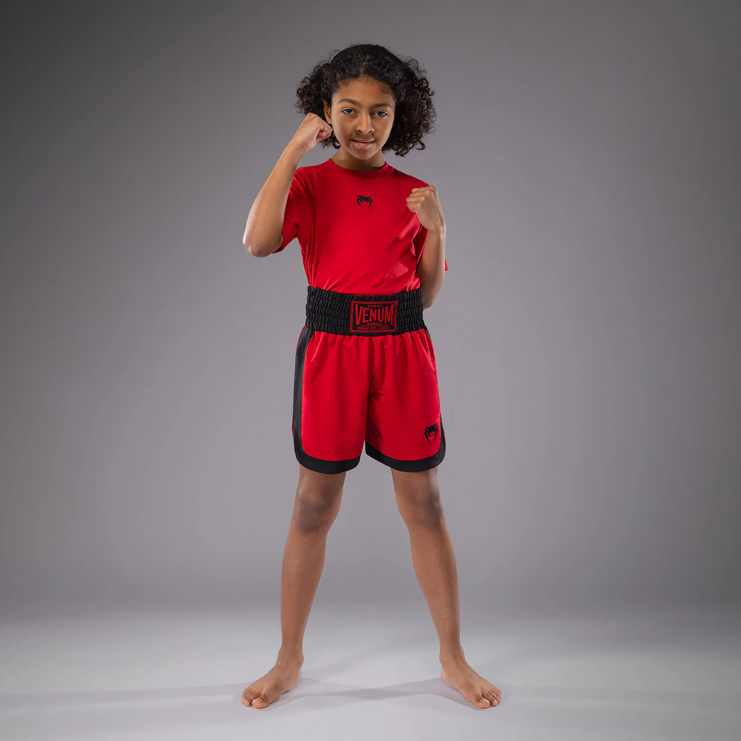Venum Classic Kids Boxing Shorts - Cherry Red - Image 7
