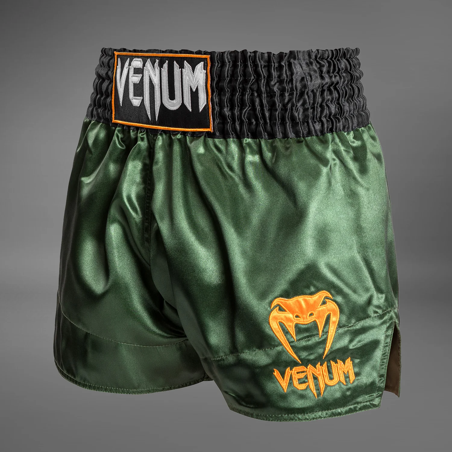 Venum Classic Muay Thaï Short - Green/Black/Gold - Image 3