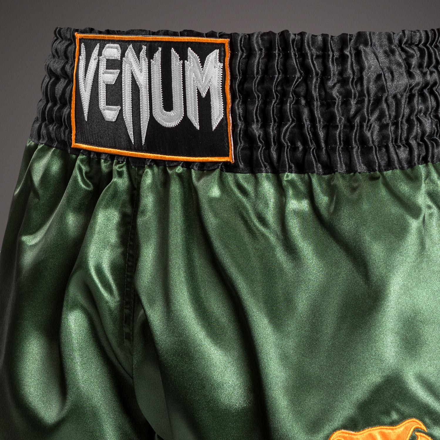 Venum Classic Muay Thaï Short - Green/Black/Gold - Image 5