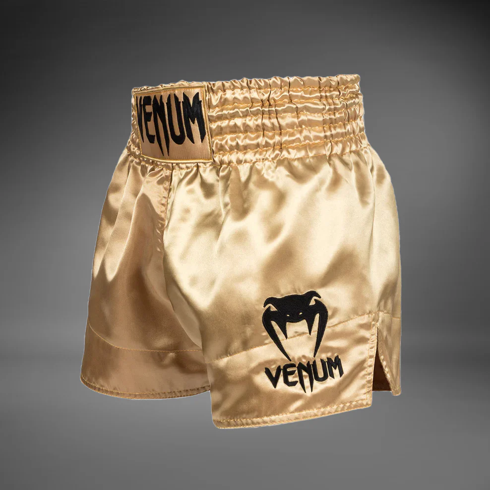 Venum Classic Muay Thai Shorts - Gold/Black - Image 3