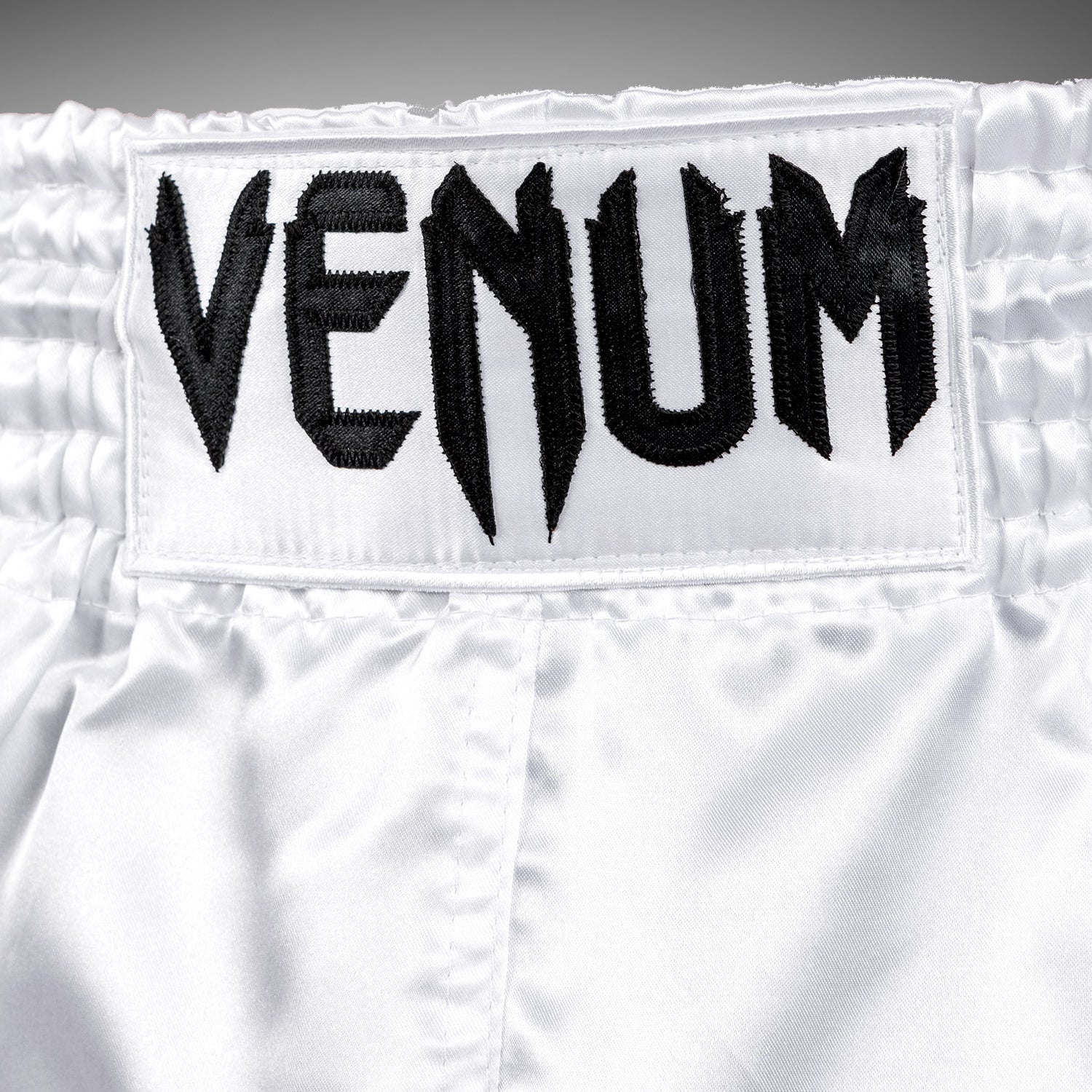 Venum Classic Muay Thai Shorts - White/Black - Image 4