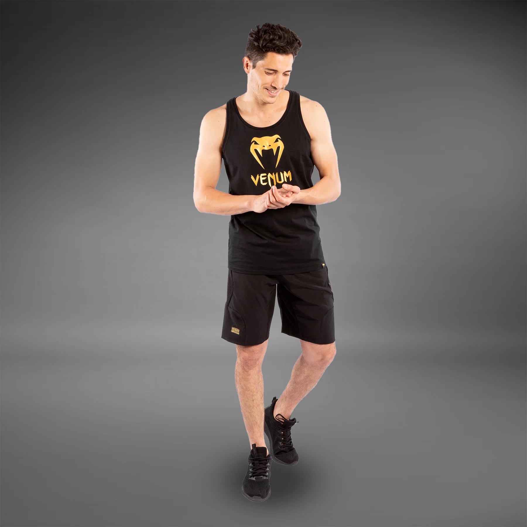 Venum Classic Tank Top - Black/Gold - Image 6