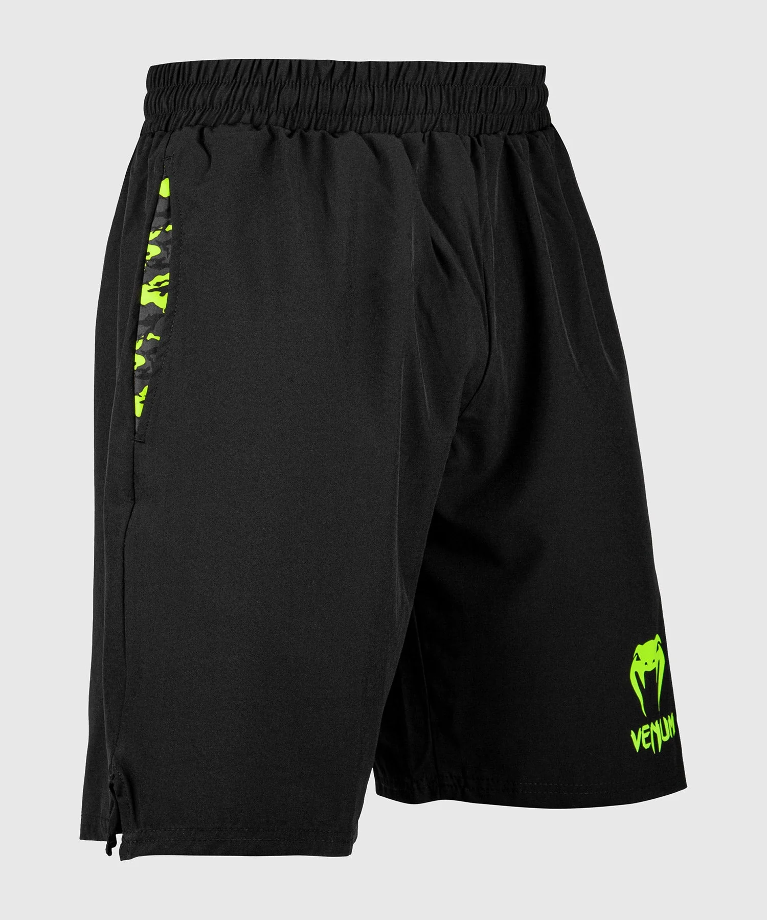 Venum Classic Training Shorts - Black/Neo Yellow - Image 2