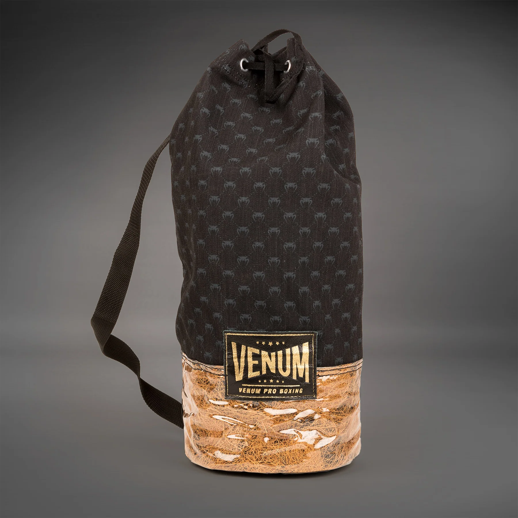 Venum Coco Monogram Pro Lace Up Boxing Gloves - Intense Black - Image 8