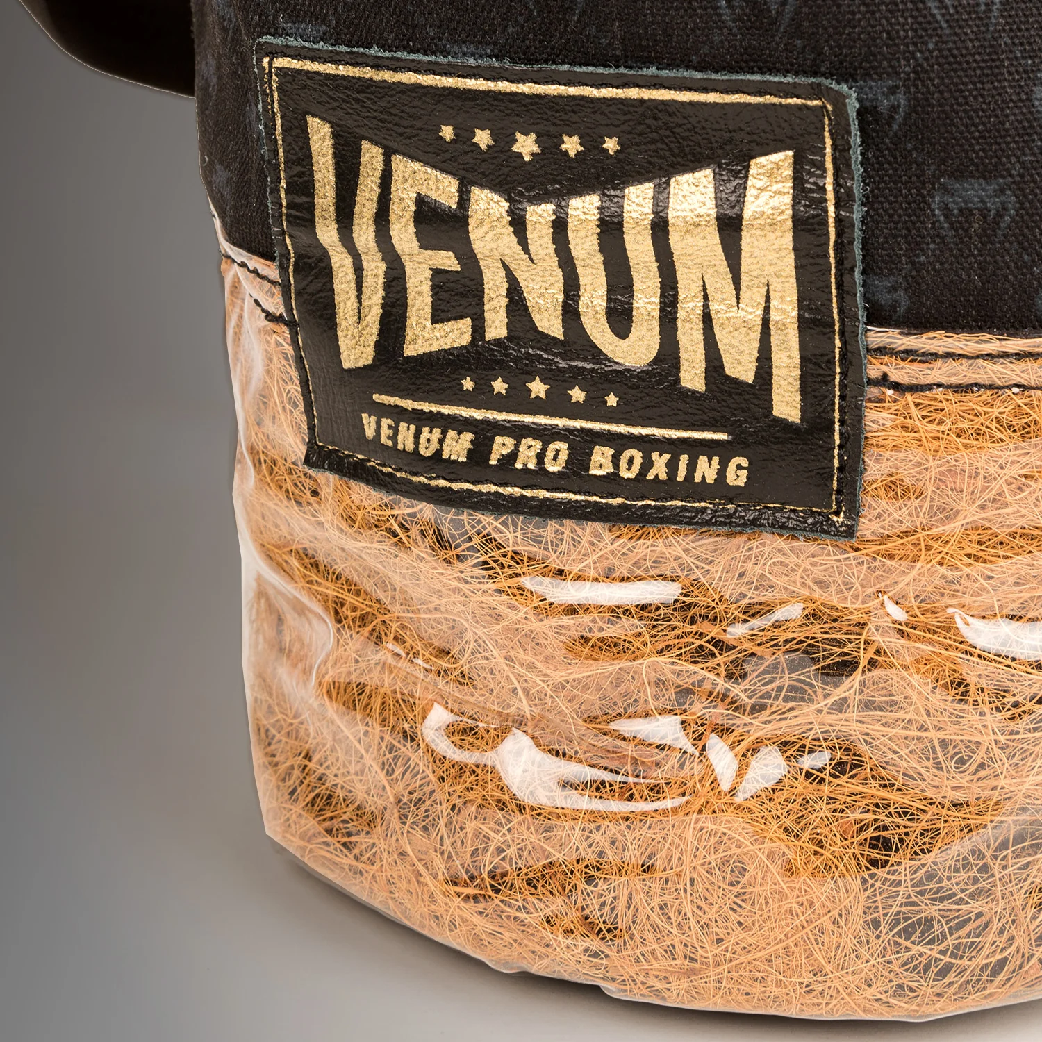 Venum Coco Monogram Pro Lace Up Boxing Gloves - Intense Black - Image 9