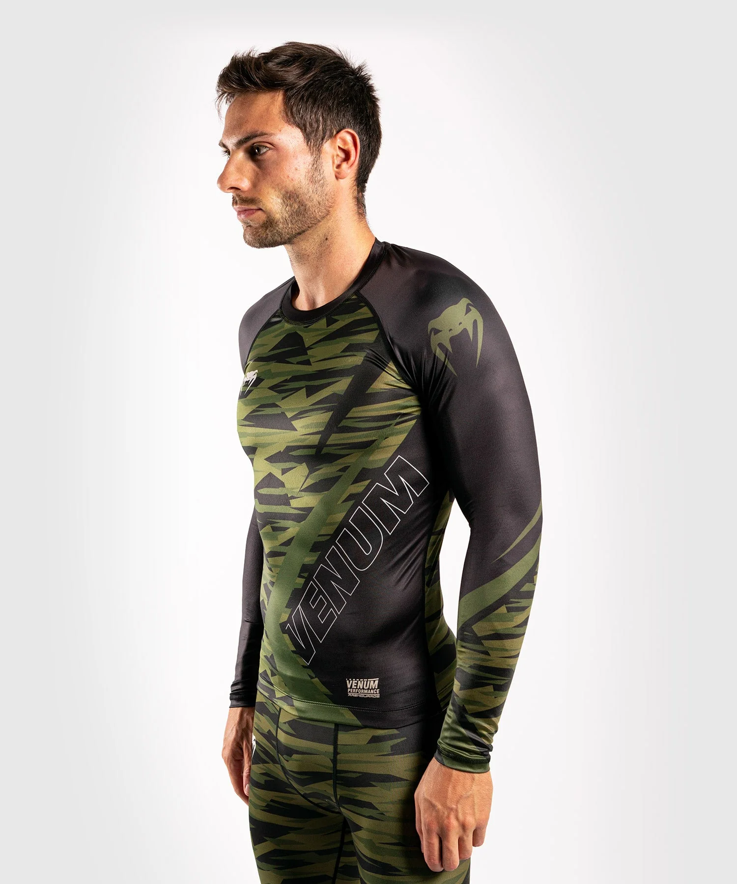 Venum Contender 5.0 Rashguard - Long sleeves - Khaki camo - Image 2