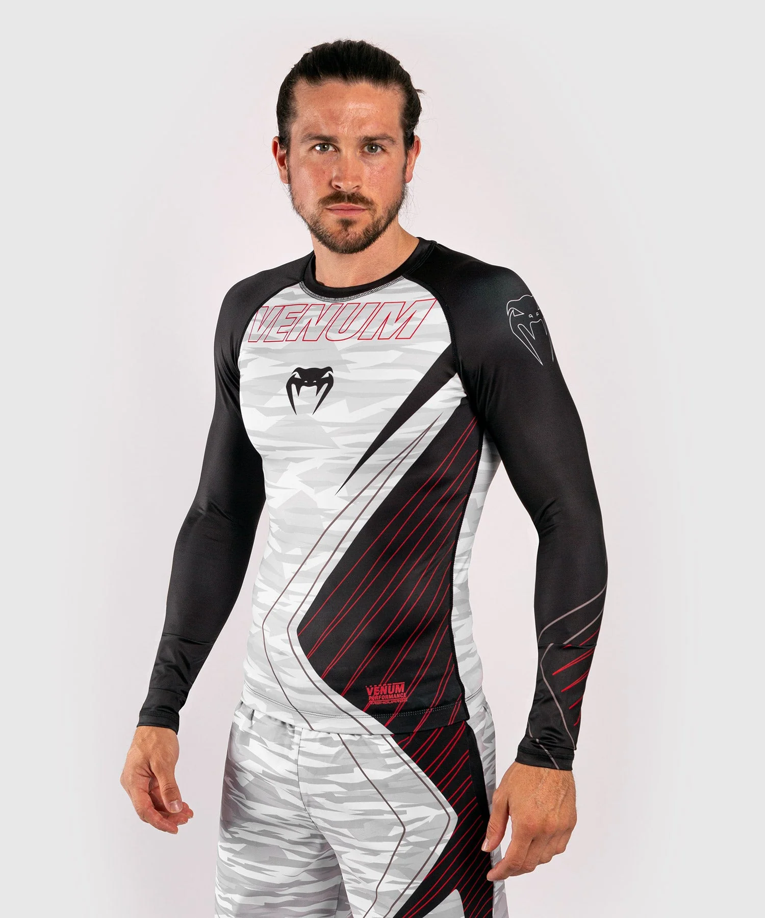 Venum Contender 5.0 Rashguard - Long sleeves - White/Camo - Image 2