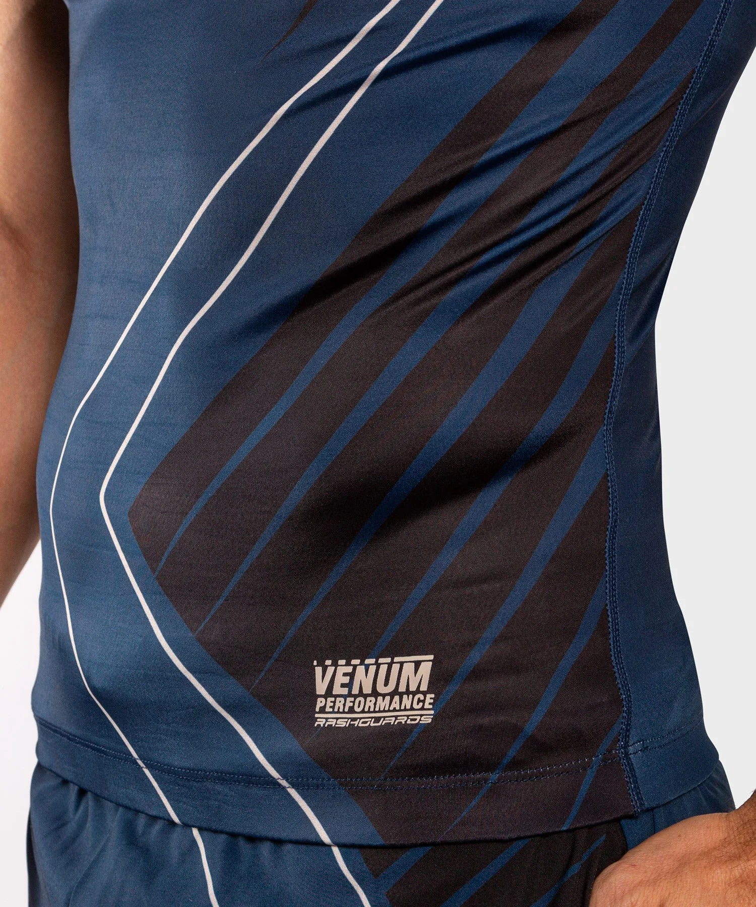 Venum Contender 5.0 Rashguard - Short sleeves - Navy/Sand - Image 7