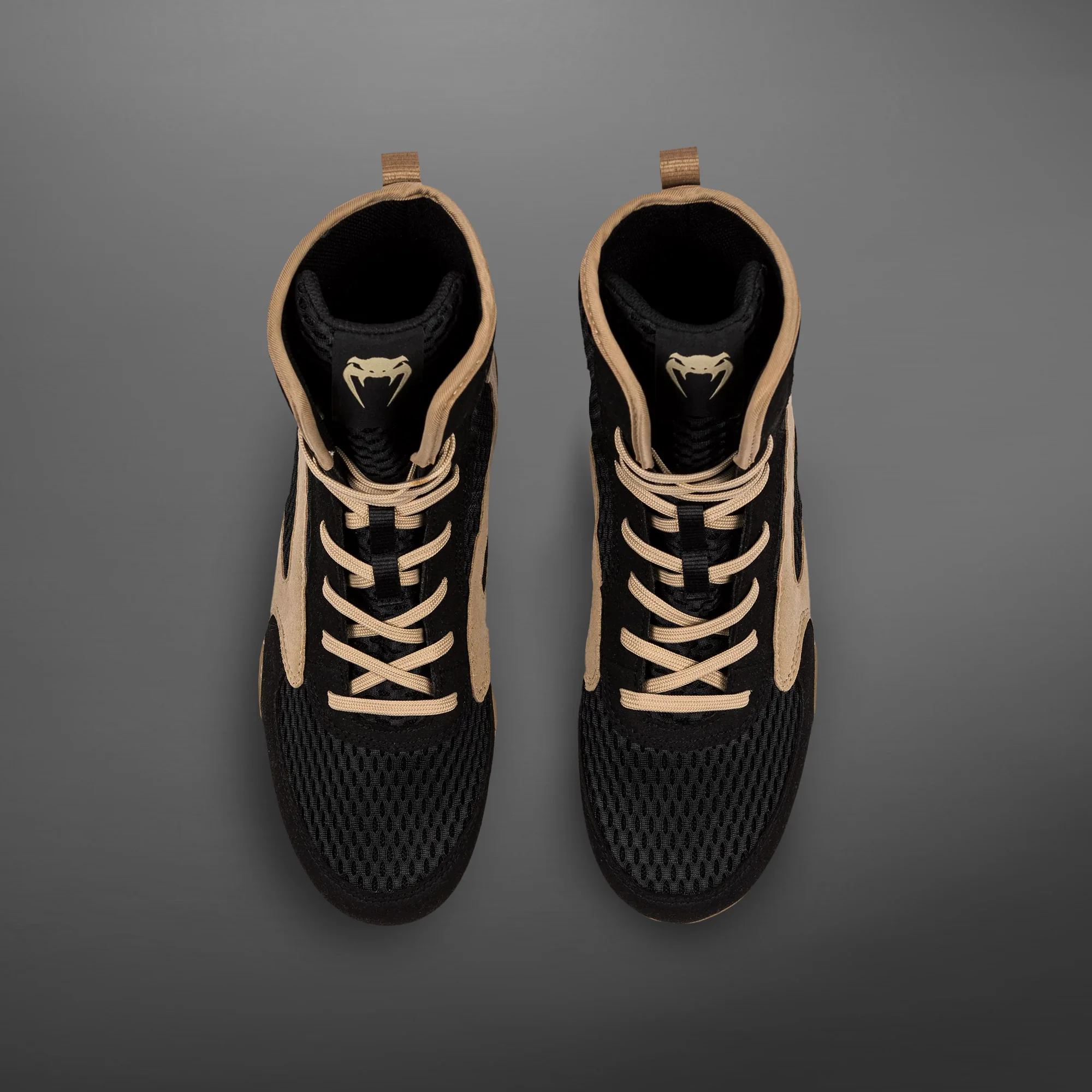 Venum Contender Boxing Shoes - Black/Sand - Image 3