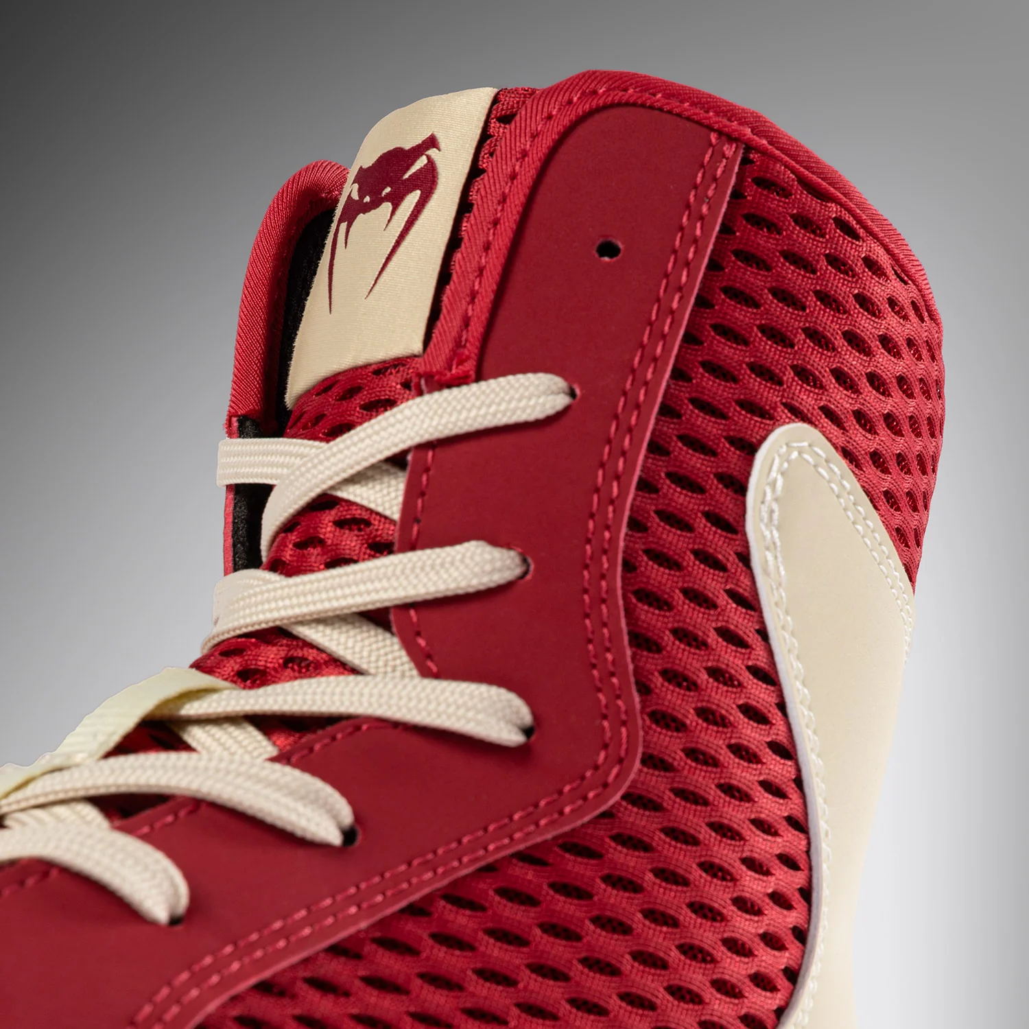 Venum Contender Boxing Shoes - Ruby Red/ Ivory - Image 4