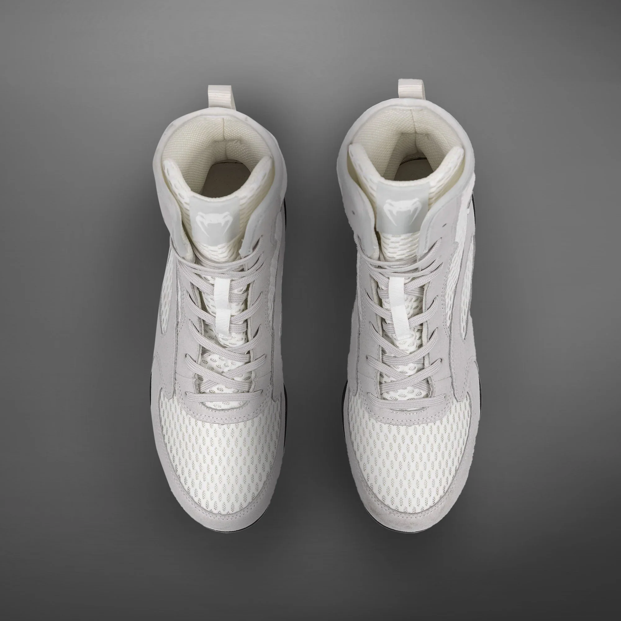 Venum Contender Boxing Shoes - White/Grey - Image 3