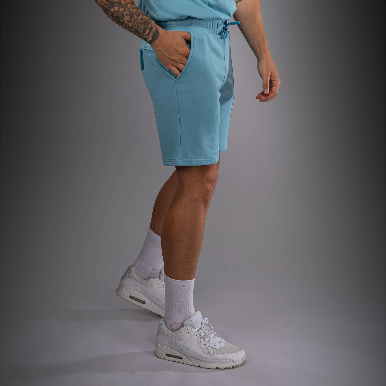 Venum Contender Fleece Cotton Shorts - Turquoise - Image 2
