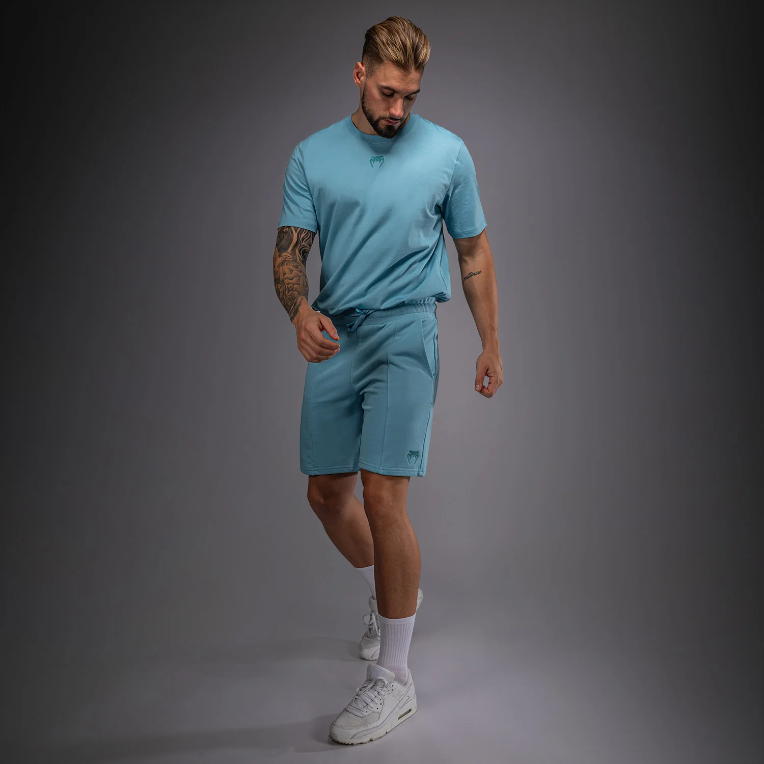 Venum Contender Fleece Cotton Shorts - Turquoise - Image 4