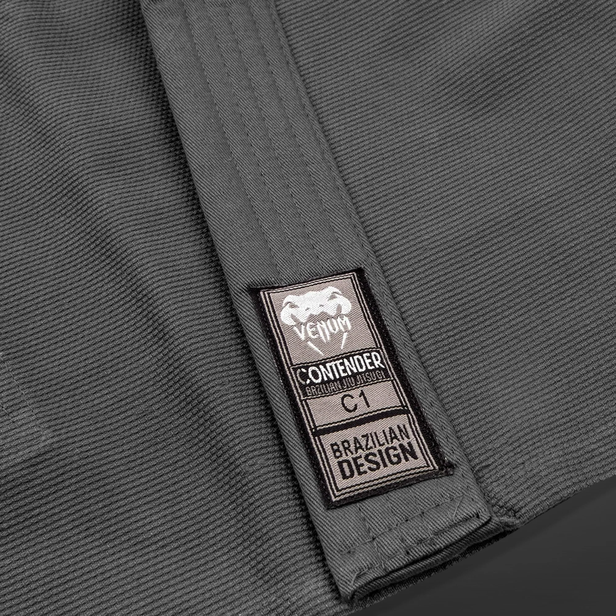 Venum Contender Kids BJJ Gi (Free white belt included) - Grey - Image 6