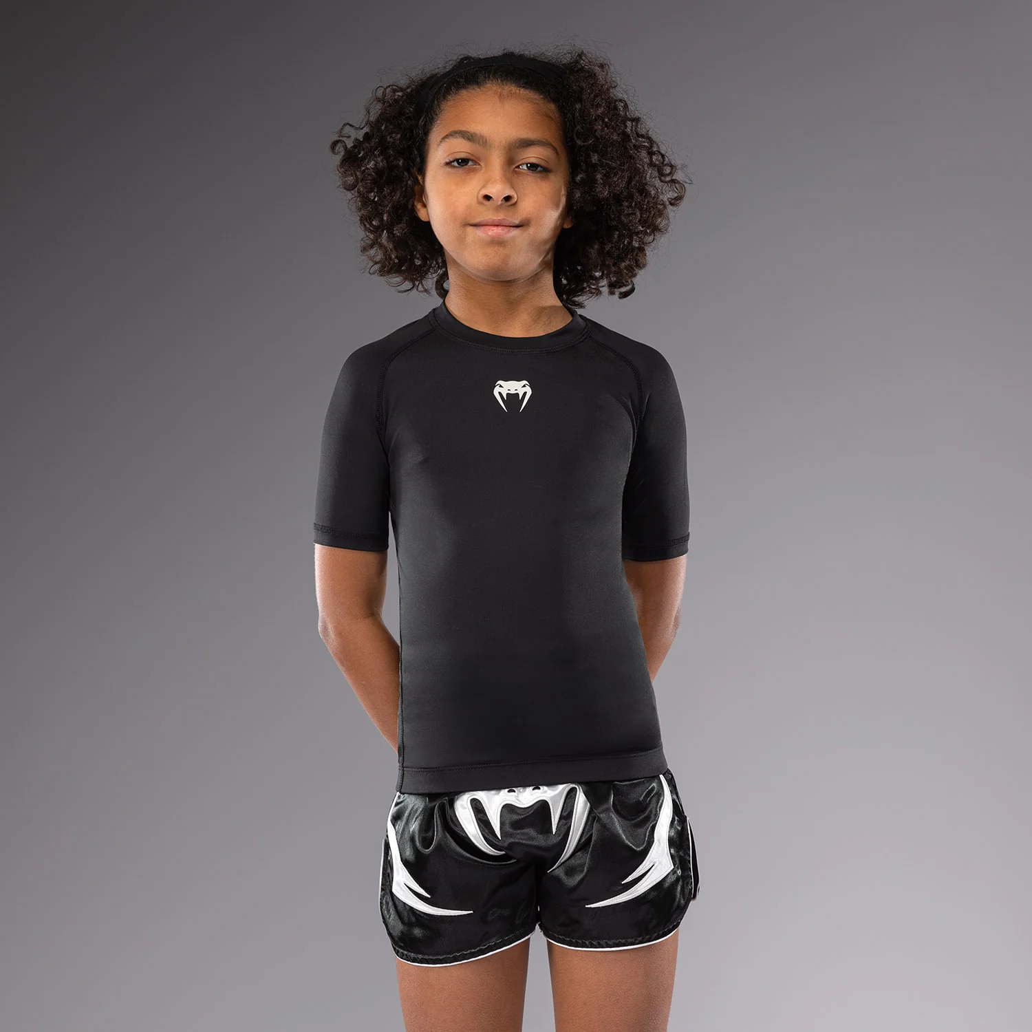 Venum Contender Kids Rashguards Short Sleeves - Black
