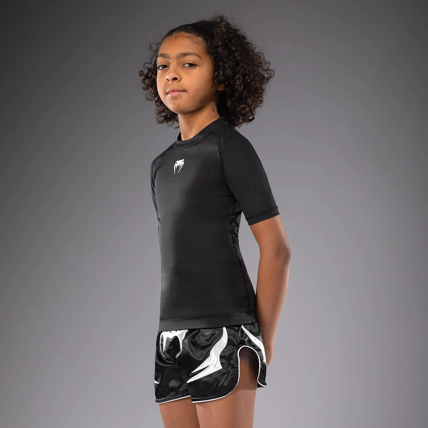 Venum Contender Kids Rashguards Short Sleeves - Black - Image 2