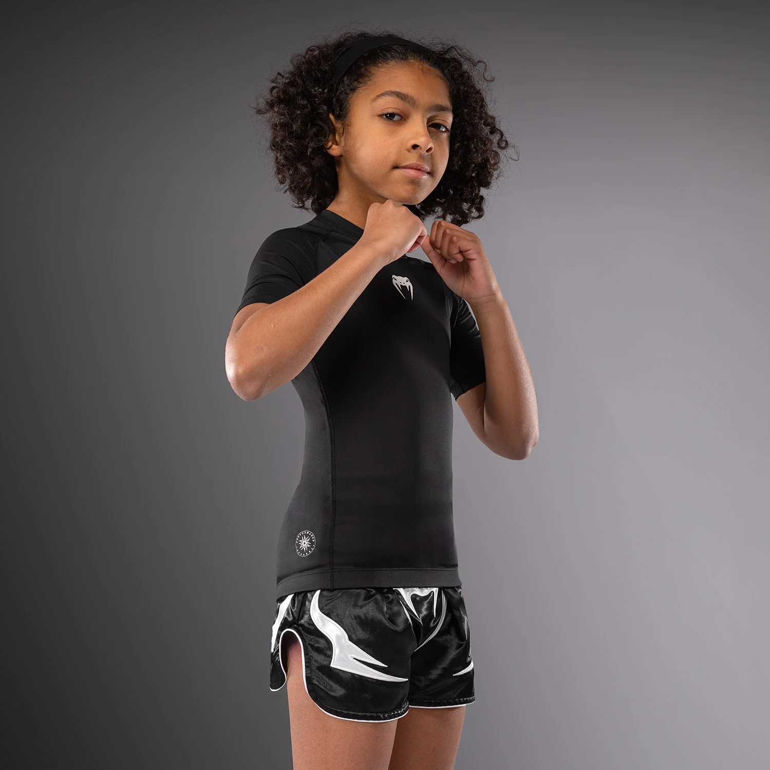 Venum Contender Kids Rashguards Short Sleeves - Black - Image 4