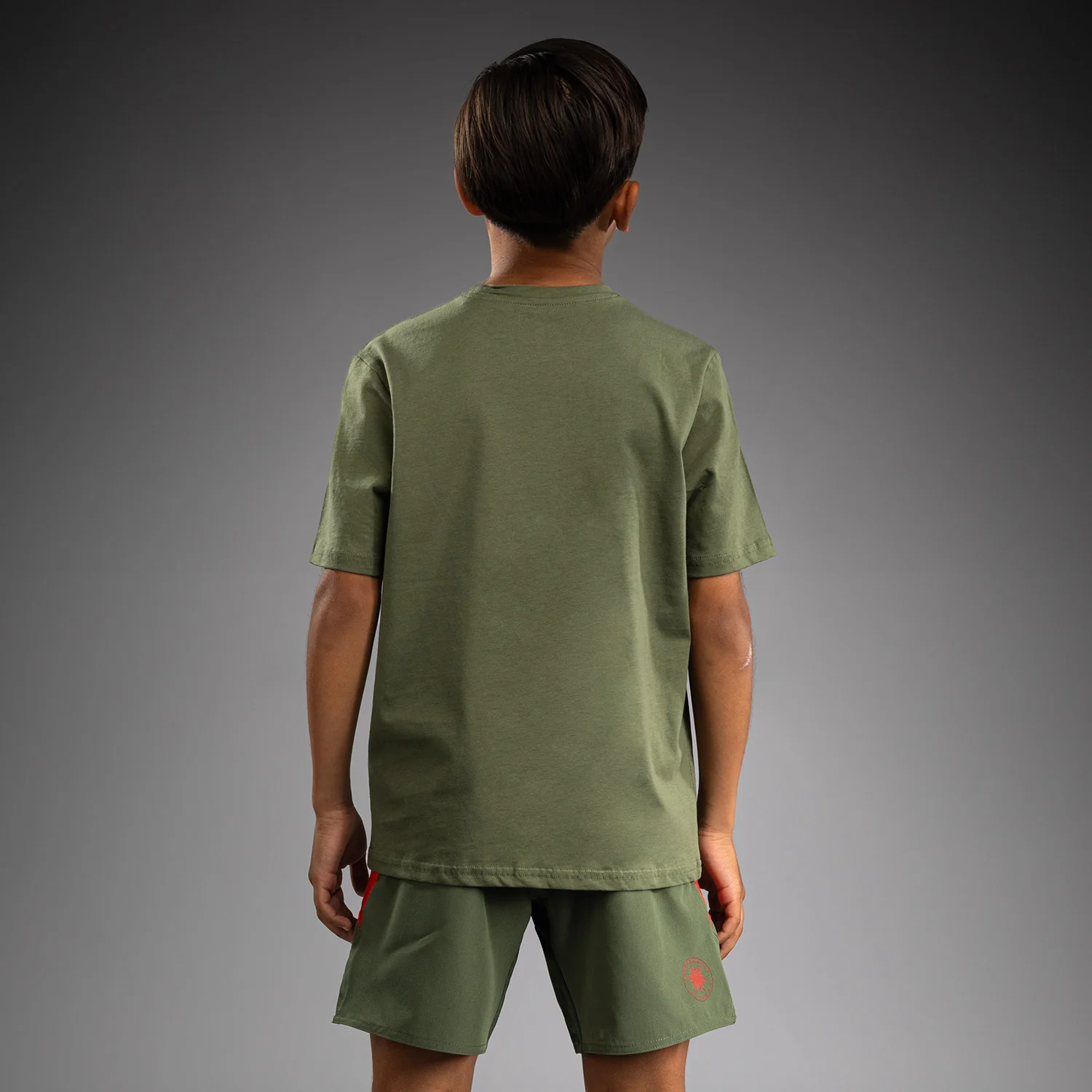 Venum Contender Kids T-shirt - Army Green/Orange - Image 3