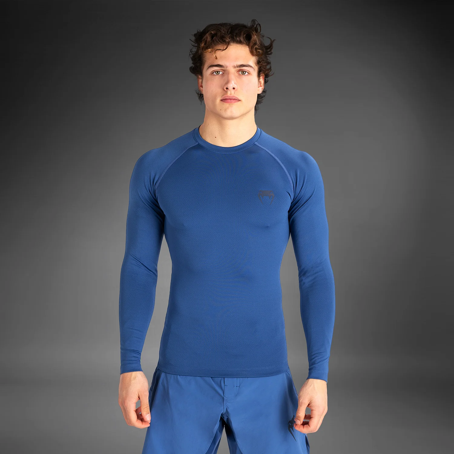Venum Contender Men’s Long Sleeve Rashguard - Blue