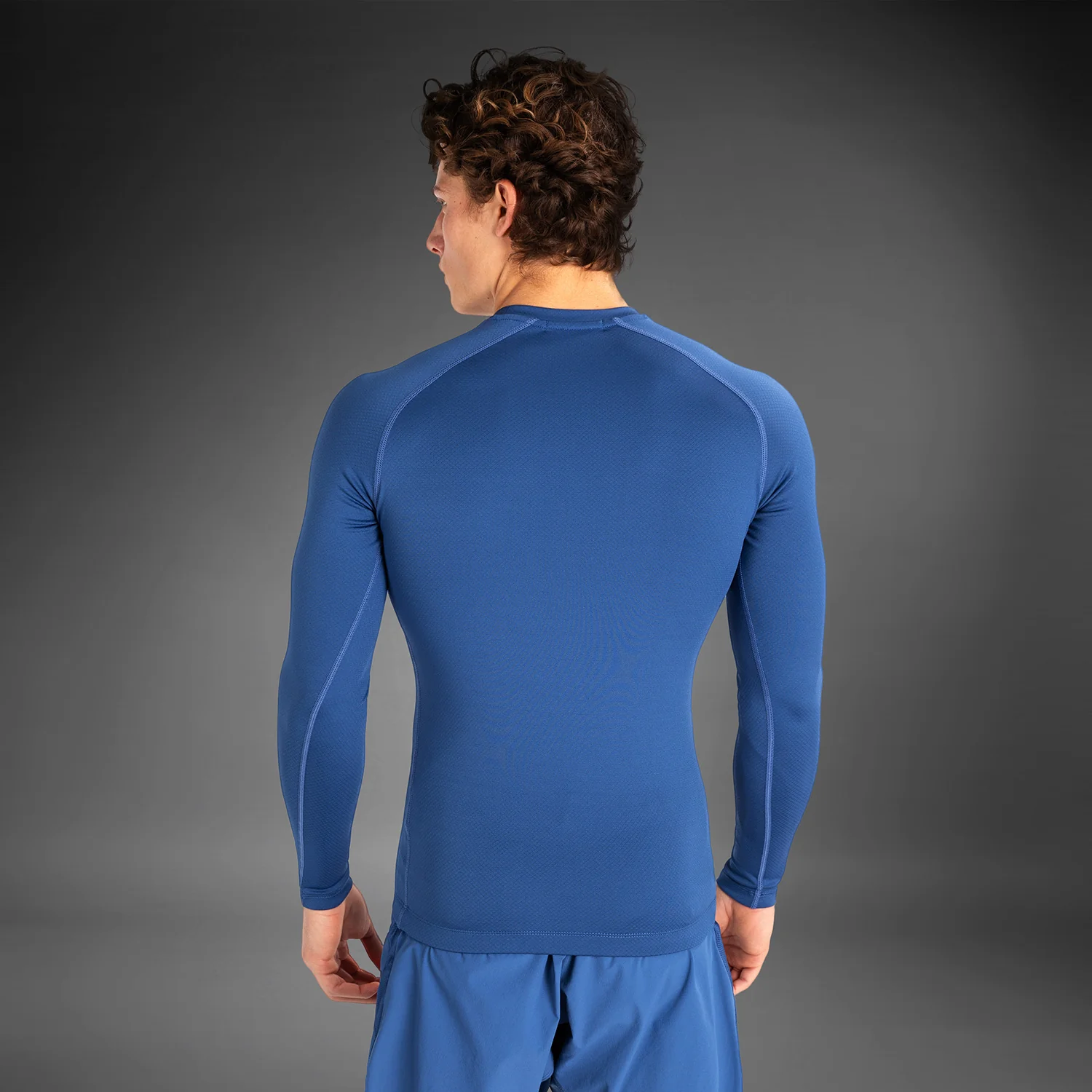 Venum Contender Men’s Long Sleeve Rashguard - Blue - Image 5