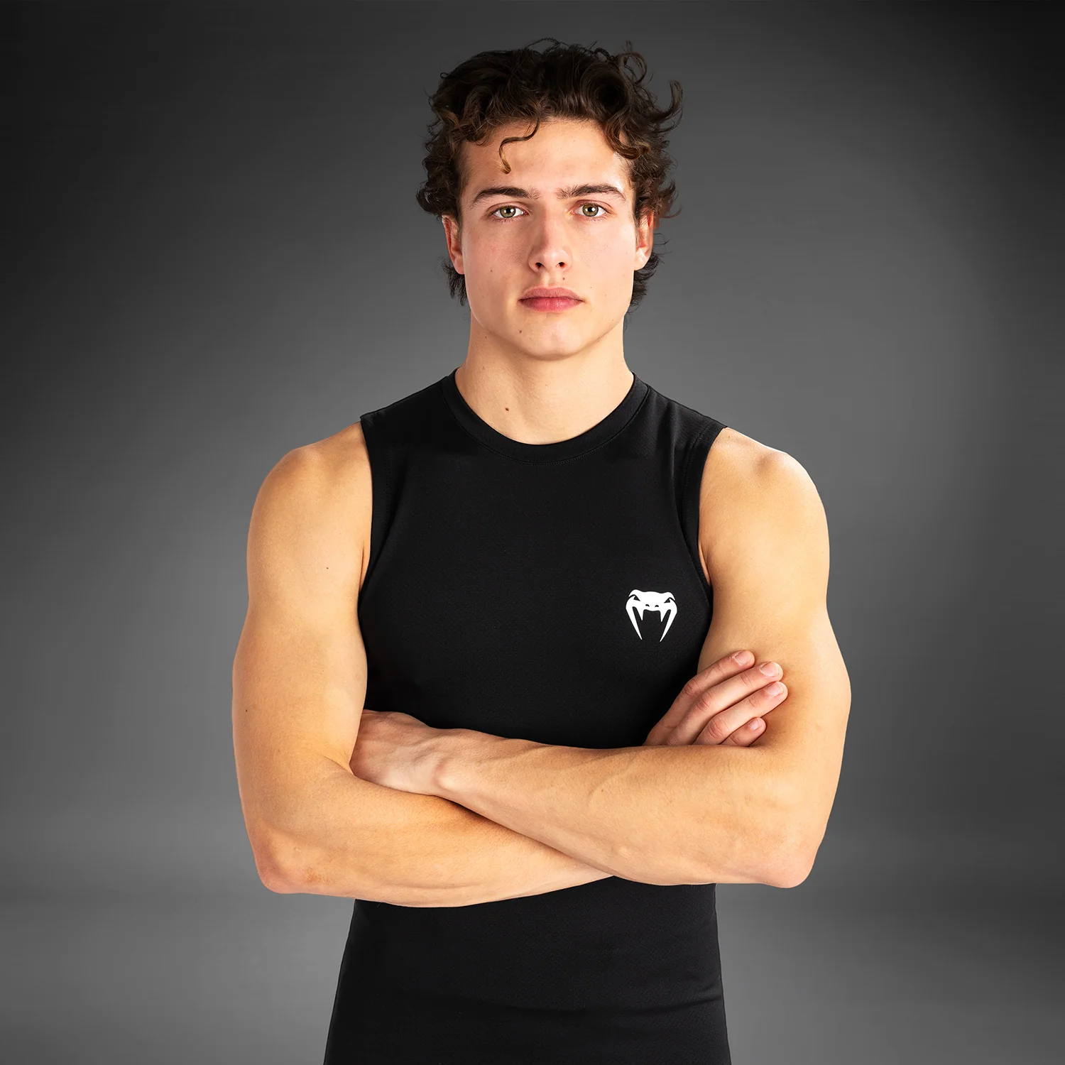 Venum Contender Men’s Sleeveless Rashguard - Black/White - Image 5