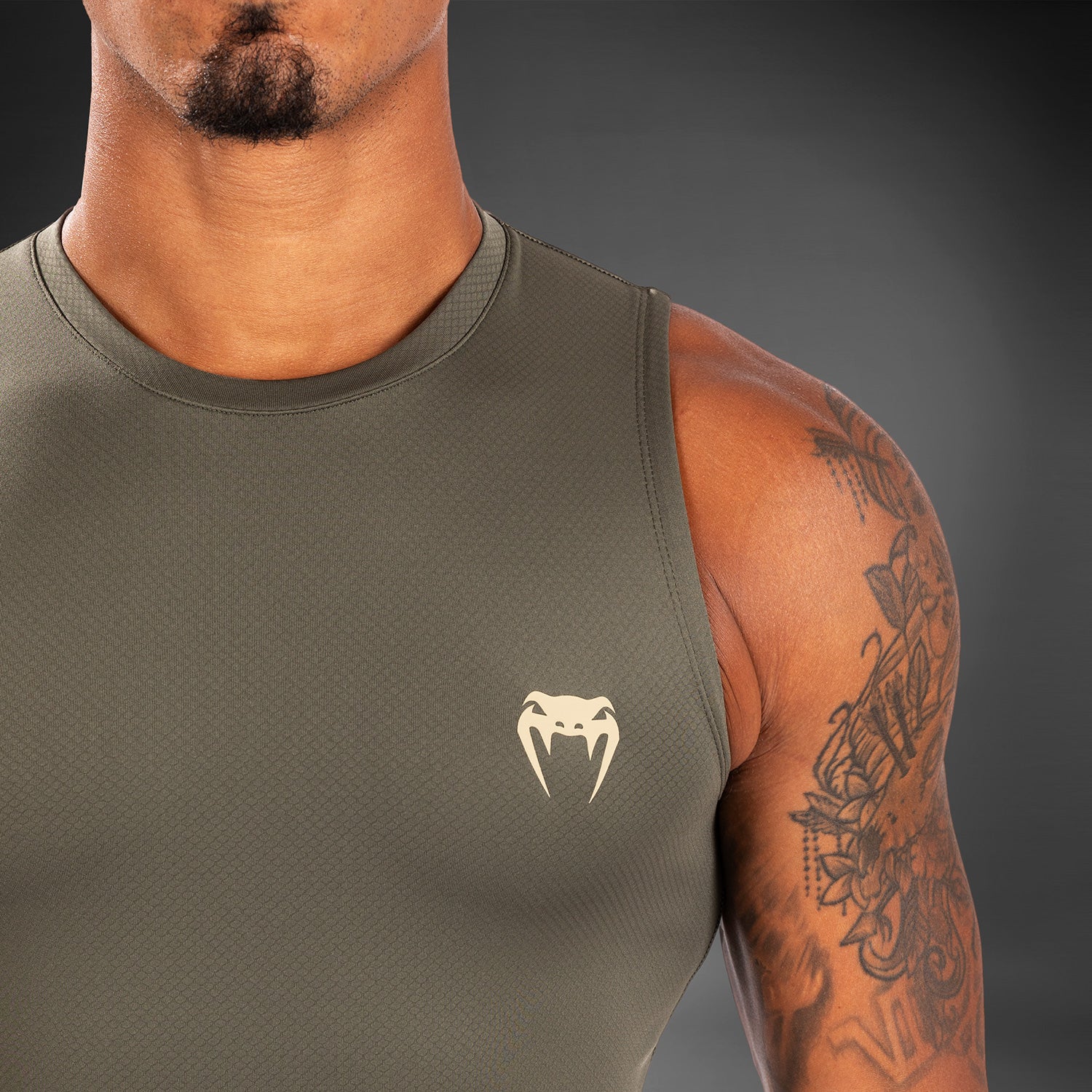 Venum Contender Men’s Sleeveless Rashguard - Khaki - Image 5