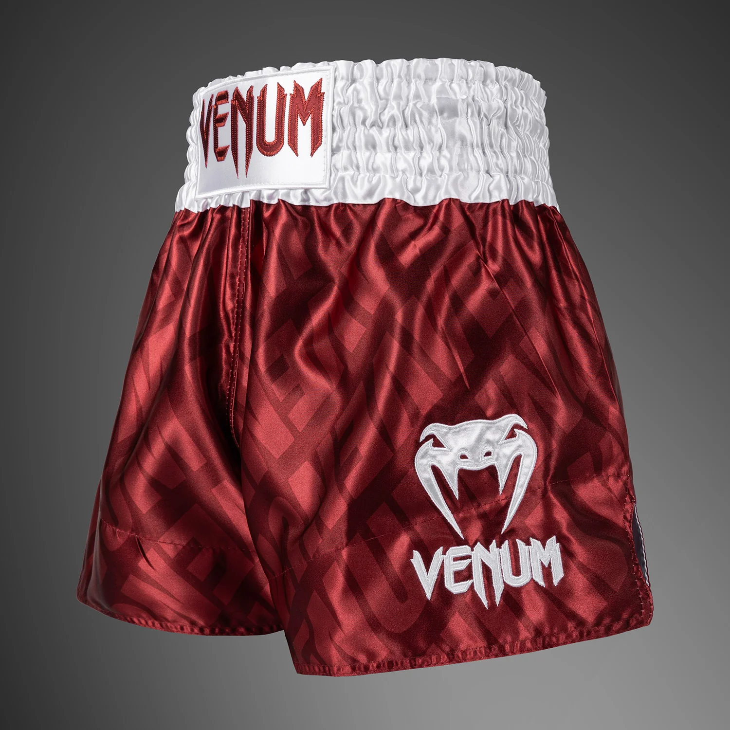 Venum Contender XT Muay Thai Shorts – Cherry Red/White - Image 2
