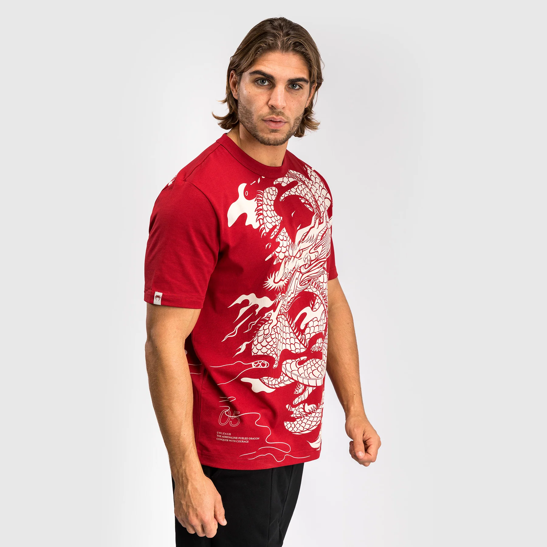 Venum Dragon’s Flight Men’s T-Shirt - Cherry Red/Cream White - Image 3