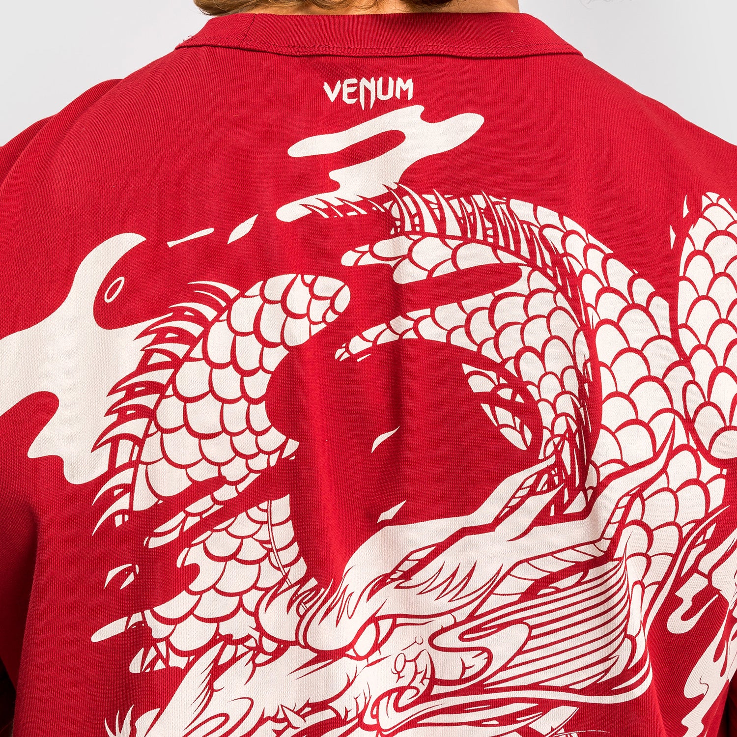 Venum Dragon’s Flight Men’s T-Shirt - Cherry Red/Cream White - Image 6