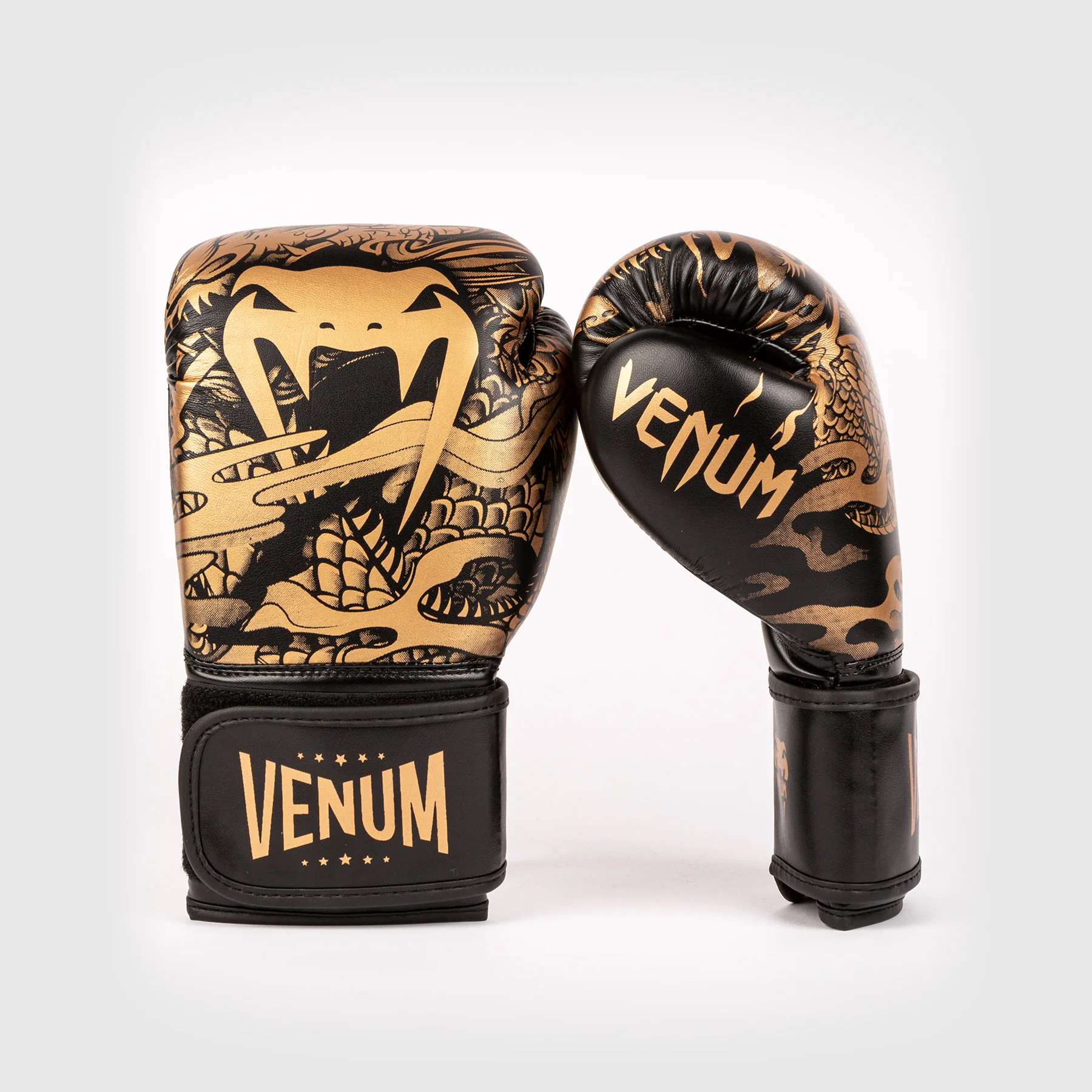 Venum Dragon's Flight Boxing Gloves - For Kids - Black/Bronze - Image 2