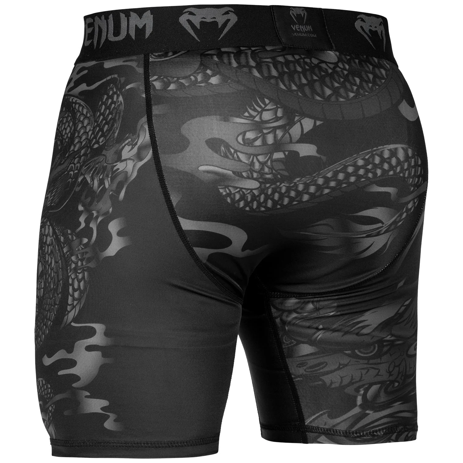 Venum Dragon's Flight Compression Shorts - Black/Black - Image 3