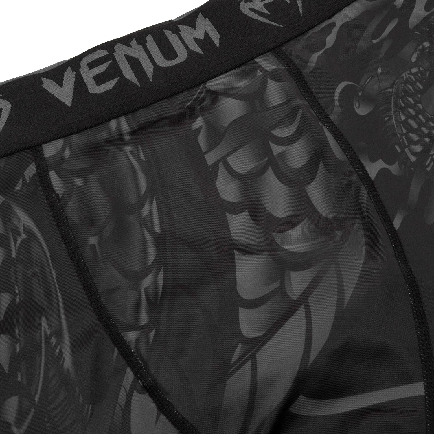 Venum Dragon's Flight Compression Shorts - Black/Black - Image 5