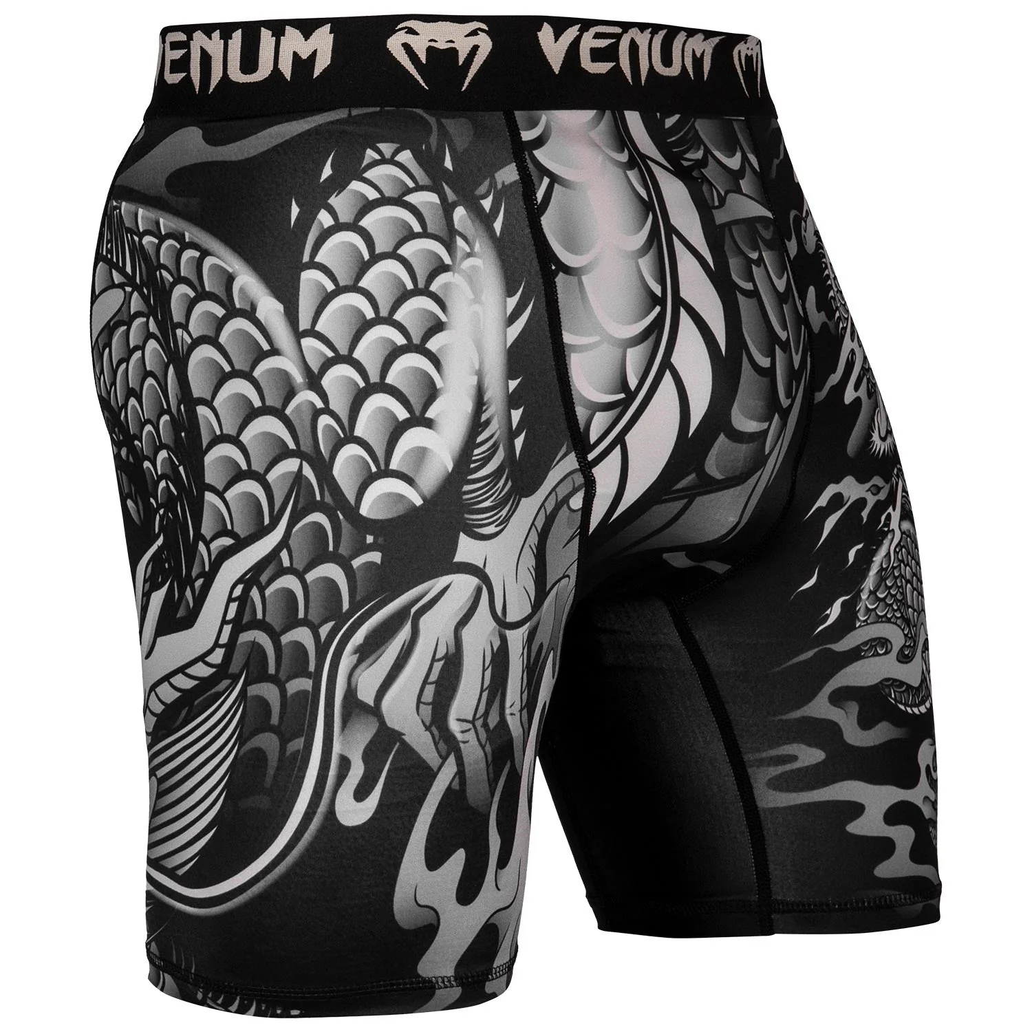 Venum Dragon's Flight Compression Shorts - Black/Sand - Image 2