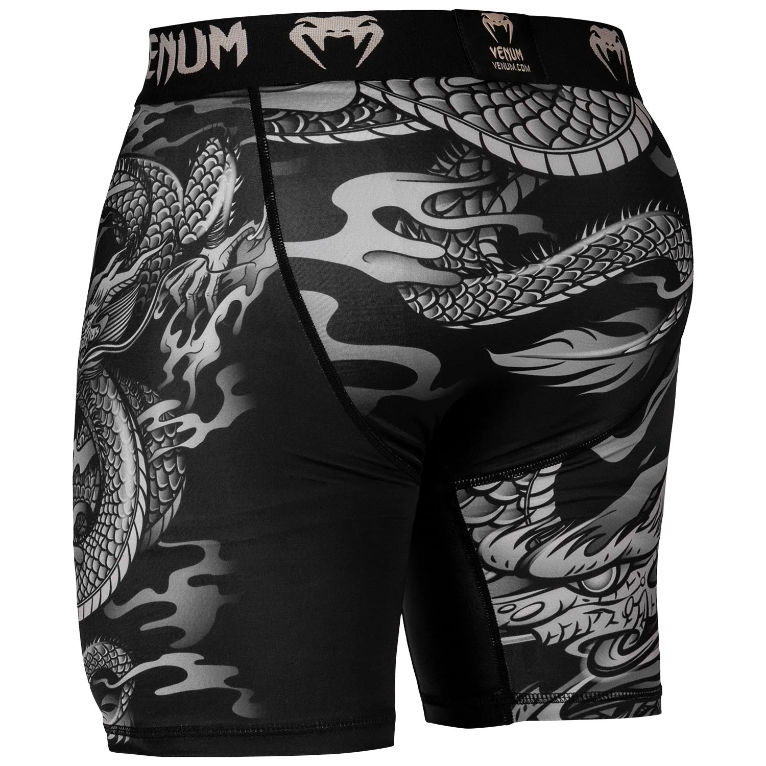 Venum Dragon's Flight Compression Shorts - Black/Sand - Image 3