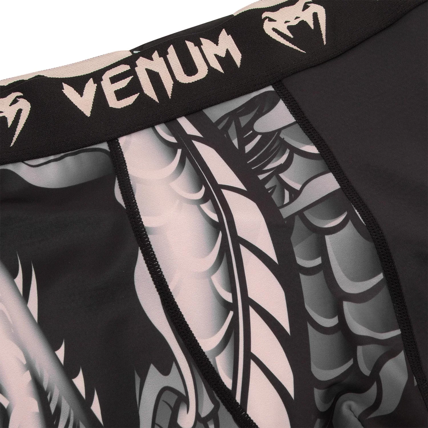 Venum Dragon's Flight Compression Tights - Black/Sand - Image 5